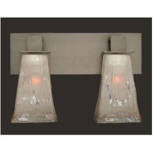 Toltec Lighting Apollo 2 Light Bath Bar Frosted Crystal Glass 582-Gp-631 - All