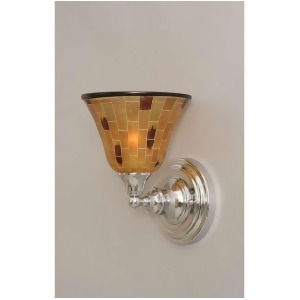 Toltec Lighting Wall Sconce Chrome Finish 7' Penshell Resin Shade 40-Ch-705 - All