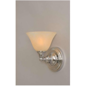 Toltec Lighting Wall Sconce Chrome Finish 7' Amber Marble Glass 40-Ch-503 - All