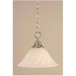 Toltec Lighting Chain Hung Pendant 12' White Alabaster Swirl Glass 10-Ch-5721 - All