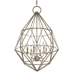 Feiss 6-Light Marquise Chandelier Burnished Silver F2942-6bus - All