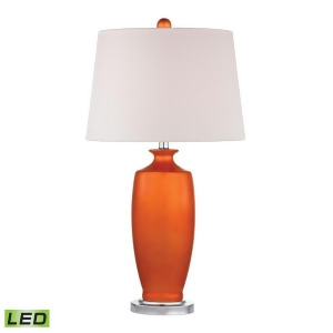 Dimond Halisham Table Lamp in Tangerine Orange with Polished Nickel D2512-led - All