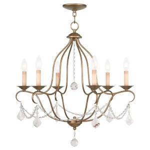Livex Lighting Chesterfield Chandelier in Antique Gold Leaf 6426-48 - All