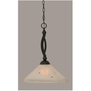 Toltec Lighting Bow Pendant Matte Black 16 Frosted Crystal Glass 271-Mb-711 - All
