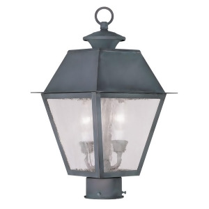 Livex Lighting Mansfield Outdoor Post Head in Charcoal 2166-61 - All