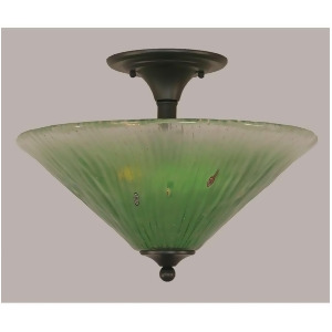 Toltec Lighting Semi-Flush 2 Bulbs 16' Kiwi Green Crystal Glass 121-Mb-717 - All