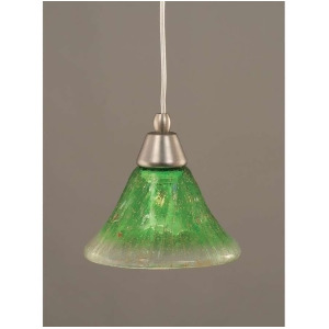 Toltec Lighting Cord Mini Pendant 7' Kiwi Green Crystal Glass 22-Bn-753 - All