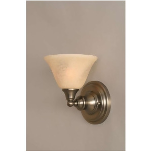 Toltec Lighting Wall Sconce Brushed Nickel 7' Italian Marble Glass 40-Bn-508 - All