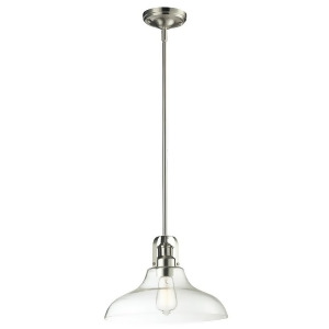 Z-lite Forge 1 Light Pendant Brushed Nickel Clear 320-13Mp-bn - All