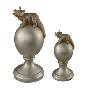 Sterling Ind. Triceratops Finials Triceratops Finials Set of 2 93-19363-S2 - All