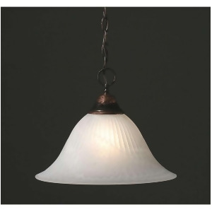 Toltec Lighting Chain Hung Pendant 14' White Alabaster Glass 10-Bc-5831 - All