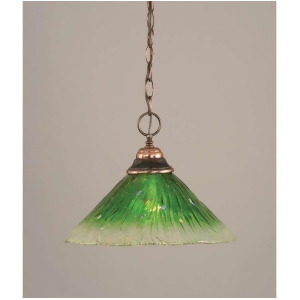Toltec Lighting Chain Hung Pendant 12' Kiwi Green Crystal Glass 10-Bc-447 - All