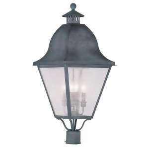 Livex Lighting Amwell Outdoor Post Head in Charcoal 2548-61 - All