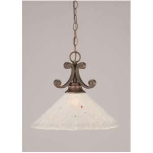 Toltec Lighting Curl Pendant Bronze 16 Frosted Crystal Glass 251-Brz-711 - All