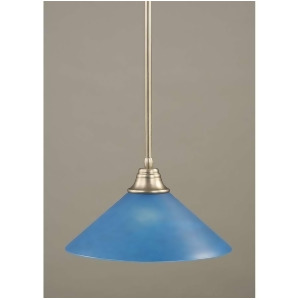 Toltec Lighting Stem Pendant Brushed Nickel 16' Blue Italian Glass 26-Bn-415 - All