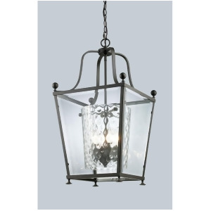 Z-lite Ashbury 3 Lt Pendant Bronze Clear Beveled Out/Clear Hammered In 179-3 - All