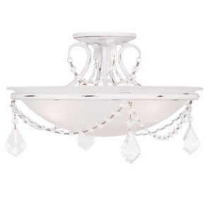 Livex Lighting Chesterfield/Pennington Ceiling Mount in Antique White 6524-60 - All