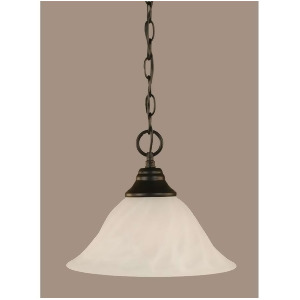 Toltec Lighting 'Chain Hung Pendant White Alabaster Swirl Glass' 10-Mb-5721 - All