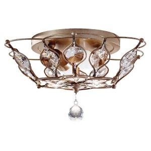 Feiss Leila 2-Light Indoor Flush Mount in Burnished Silver Fm374bus - All