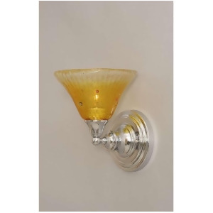 Toltec Lighting Wall Sconce Chrome 7' Gold Champagne Crystal Glass 40-Ch-770 - All