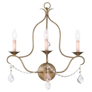 Livex Lighting Chesterfield Wall Sconce in Antique Gold Leaf 6433-48 - All