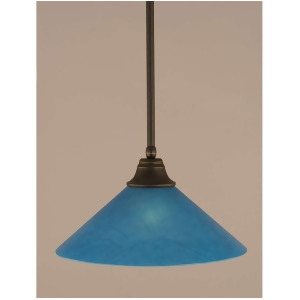 Toltec Lighting Stem Pendant 16' Blue Italian Glass Shade 26-Dg-415 - All