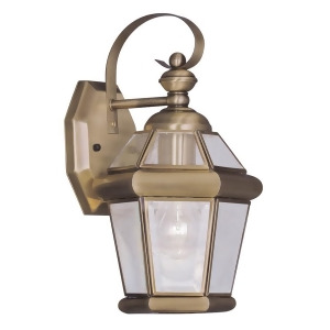 Livex Lighting Georgetown Outdoor Wall Lantern in Antique Brass 2061-01 - All