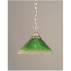 Toltec Lighting Chain Hung Pendant 12' Kiwi Green Crystal Glass 10-Bn-447 - All