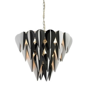 Sterling Ind. Ashreigh-Mod Inspired Black and White 3 Tier Pendant 144-018 - All