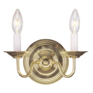 Livex Lighting Williamsburg Wall Sconce in Polished Brass 5018-02 - All