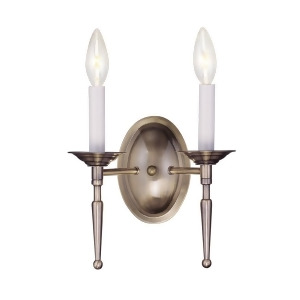 Livex Lighting Williamsburg Wall Sconce in Antique Brass 5122-01 - All
