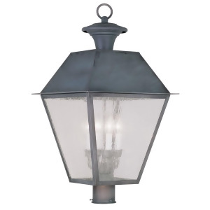 Livex Lighting Mansfield Outdoor Post Head in Charcoal 2173-61 - All
