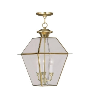 Livex Lighting Westover Outdoor Chain Hang in Polished Brass 2385-02 - All