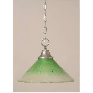 Toltec Lighting Chain Hung Pendant 12' Kiwi Green Crystal Glass 10-Ch-447 - All