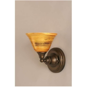 Toltec Lighting Wall Sconce Bronze Finish 7' Firre Saturn Glass 40-Brz-454 - All