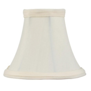Livex Lighting Chandelier Shade Off White Silk Bell Clip Shade in S102 - All