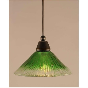 Toltec Lighting Cord Mini Pendant 10' Kiwi Green Crystal Glass 22-Dg-437 - All