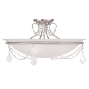 Livex Lighting Chesterfield/Pennington Ceiling Mount in Brushed Nickel 6525-91 - All