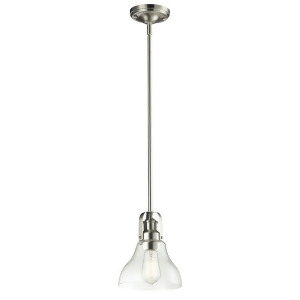Z-lite Forge 1 Light Mini Pendant Brushed Nickel Clear 320-8Mp-bn - All