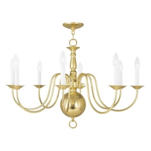 Livex Lighting Williamsburg Chandelier in Polished Brass 5007-02 - All