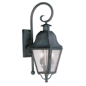 Livex Lighting Amwell Outdoor Wall Lantern in Charcoal 2551-61 - All