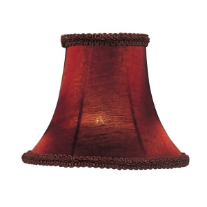 Livex Lighting Chandelier Shade Red Silk Bell Clip Shade in S157 - All
