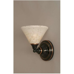 Toltec Lighting Wall Sconce Black Copper Finish 7' Gold Ice Glass 40-Bc-7145 - All