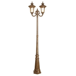 Livex Lighting Oxford Outdoor 2 Head Post in Moroccan Gold 7660-50 - All