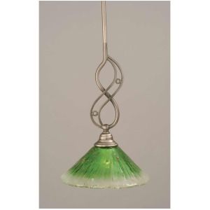 Toltec Lighting Jazz Mini Pendant 10' Kiwi Green Crystal Glass 232-Bn-437 - All
