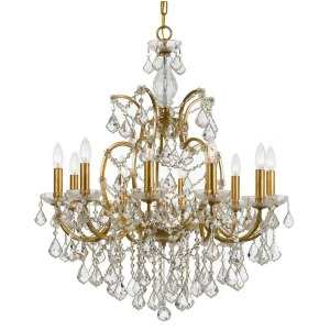 Crystorama Filmore 10 Light Clear Crystal Gold Chandelier 4458-Ga-cl-mwp - All