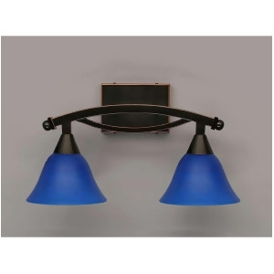 Toltec Lighting Bow 2 Light Bath Bar 7' Blue Italian Glass 172-Bc-4155 - All