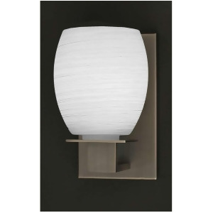 Toltec Lighting Apollo Wall Sconce Graphite 5' White Linen Glass 581-Gp-615 - All