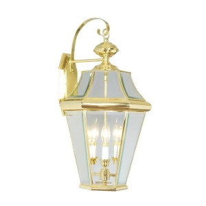 Livex Lighting Georgetown Outdoor Wall Lantern in Polished Brass 2361-02 - All
