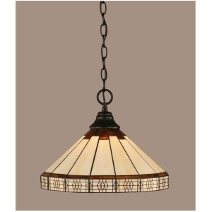 Toltec Lighting 'Chain Hung Pendant 15' Honey Brown Mission 10-Mb-964 - All